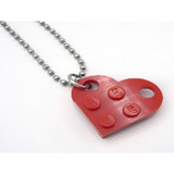 Red Heart Necklace - Custom LEGO Jewelry