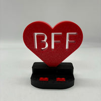 Minifigure Display - BFF Heart (Red)