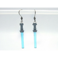 Blue Lightsaber Earrings - Custom LEGO Jewelry