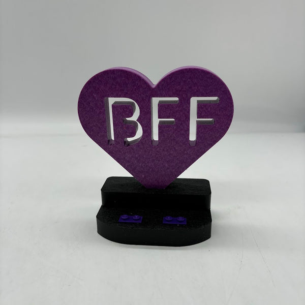 Minifigure Display - BFF Heart (Purple)