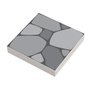 B3 Customs Cobblestone Tile Part Pack (20 Tiles) made with LEGO parts