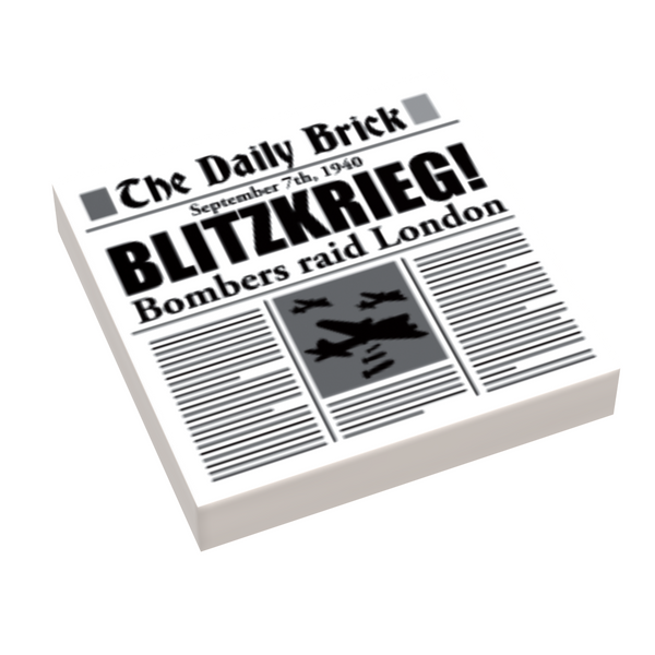 B3 Customs® Blitzkreig (London Invasion) WW2 Newspaper (2x2 Tile)