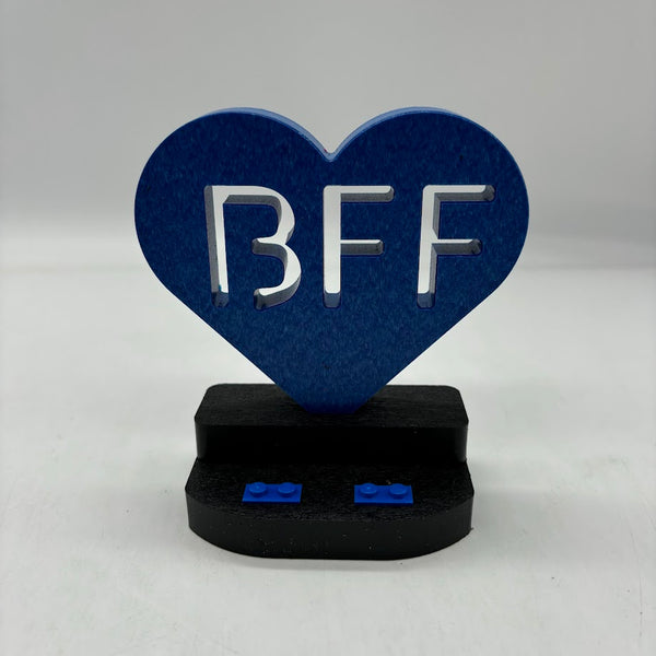 Minifigure Display - BFF Heart (Blue)