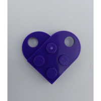 Purple Heart Necklace - Custom LEGO Jewelry