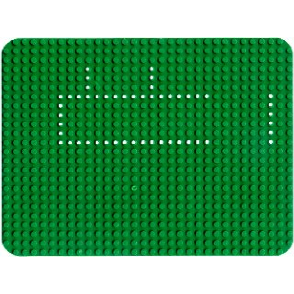 LEGO® Baseplate 7.5"x10" - Green with Dot Outline