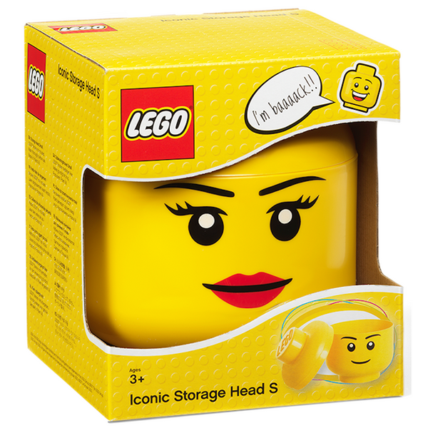 Small Storage Head (Girl) - New LEGO Storage Container