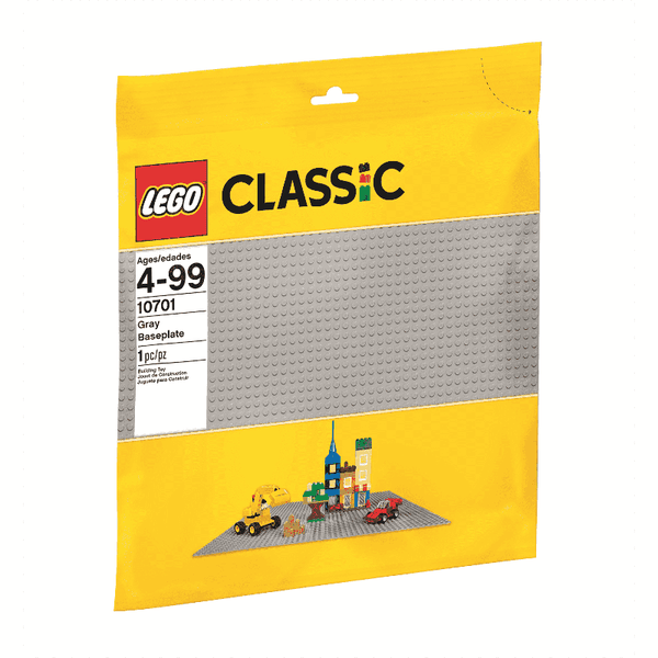 Gray Baseplate 10701 - New, Retired LEGO Baseplate