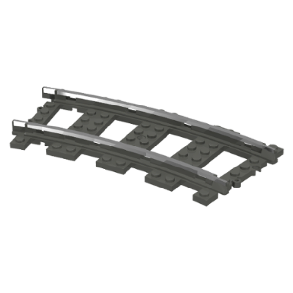 Train Track - Curve - 9V - Dark Gray